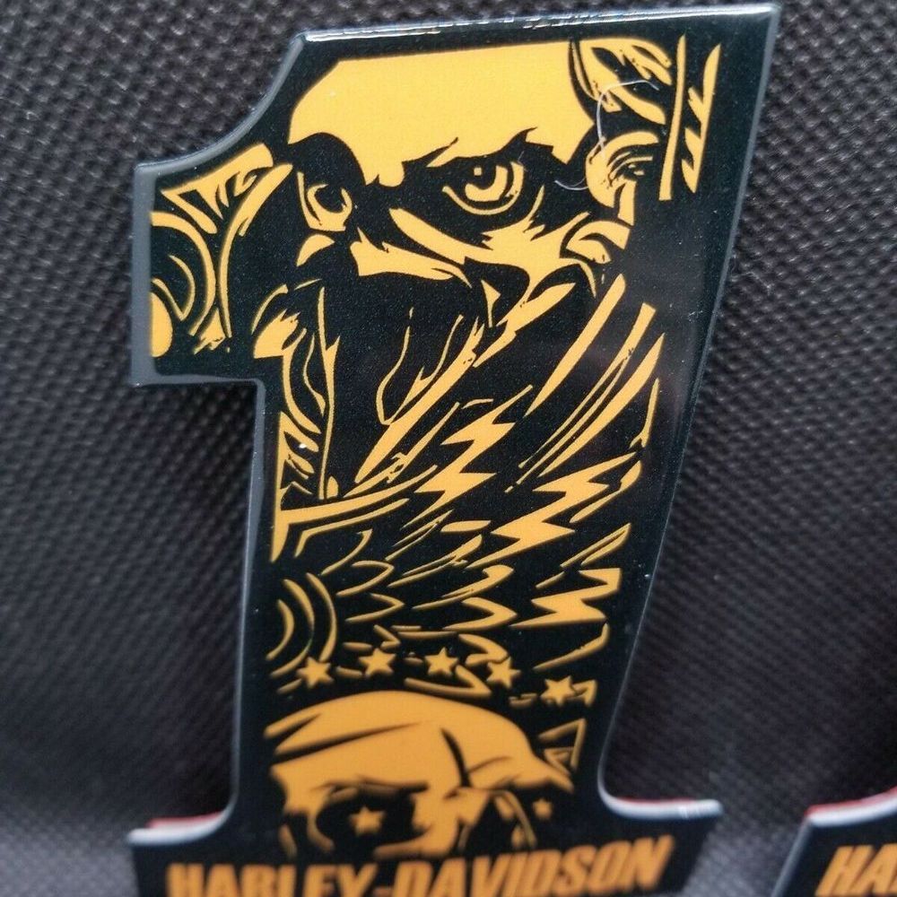 #1 Eagle black-orange tank emblems for Harley - Image 5