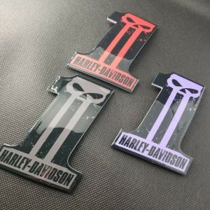 #1 Punisher black-grey tank emblems for Harley
