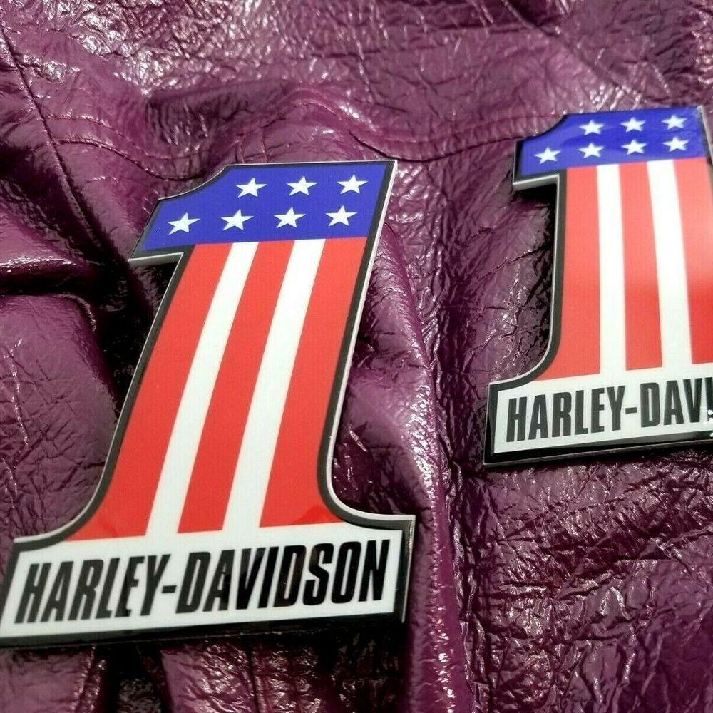 #1 Stars&Stripes color tank emblems for Harley - Image 4