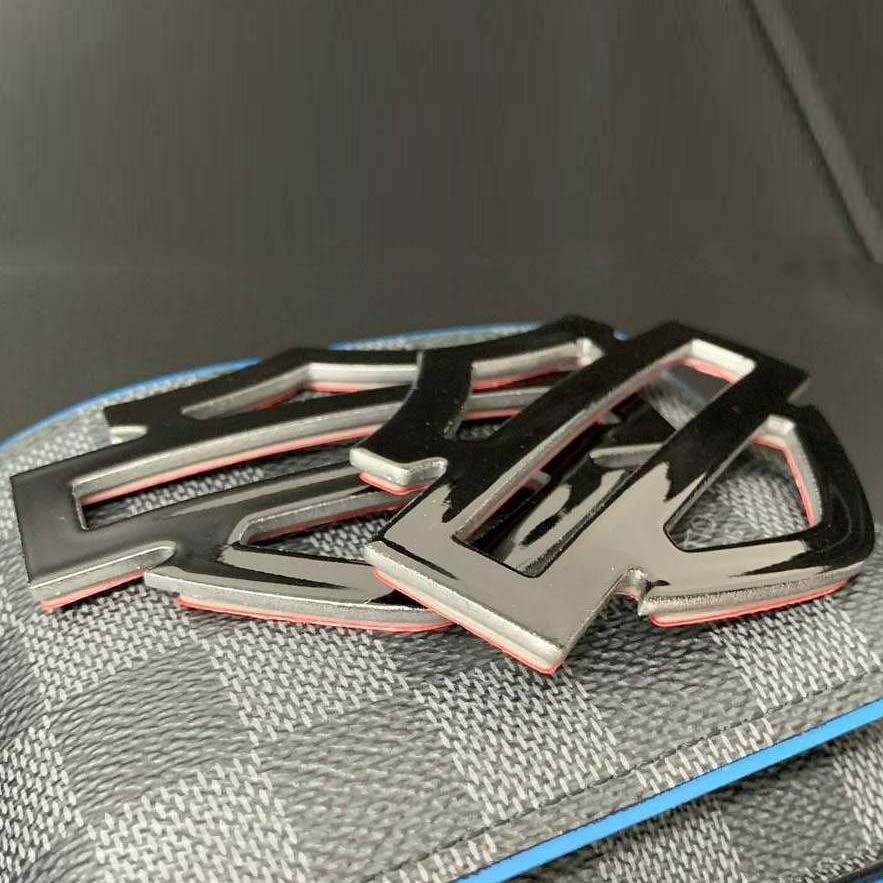 Black with silver edges tank emblems for Harley - Image 3