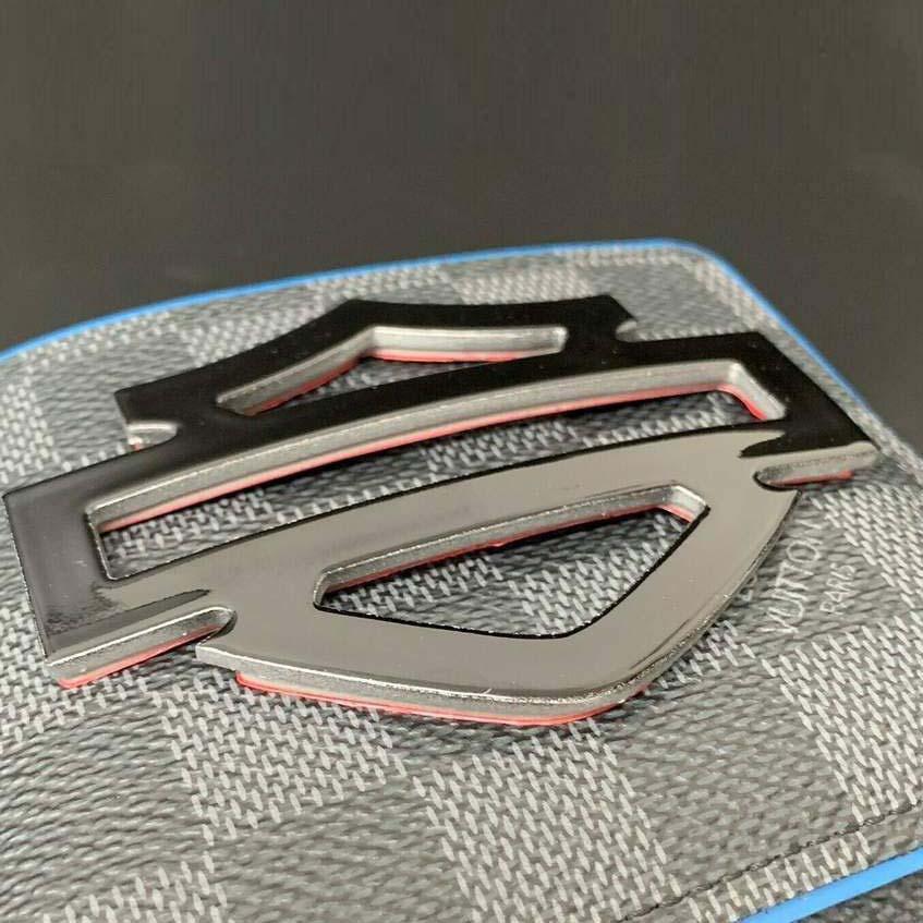 Black with silver edges tank emblems for Harley - Image 4