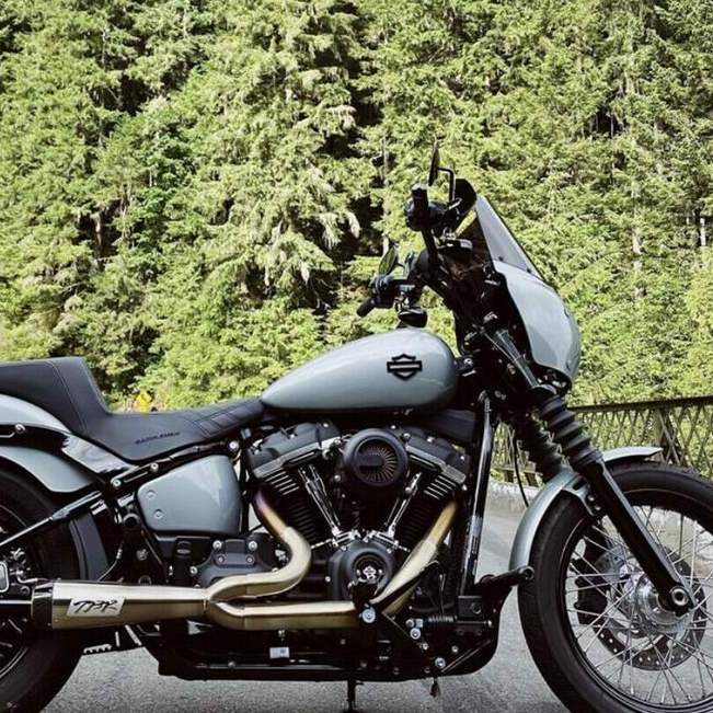 Black with silver edges tank emblems for Harley - Image 5