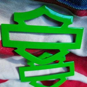 Lambo green tank emblems for Harley