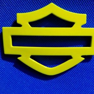 Rossi yellow tank emblems for Harley