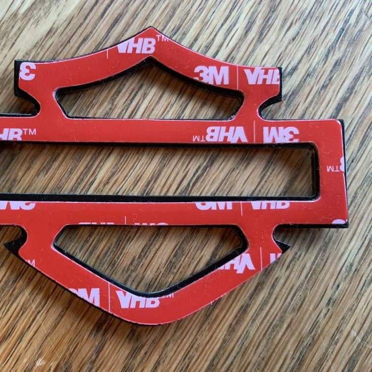 Yellow with black front outline tank emblems for Harley - Image 2